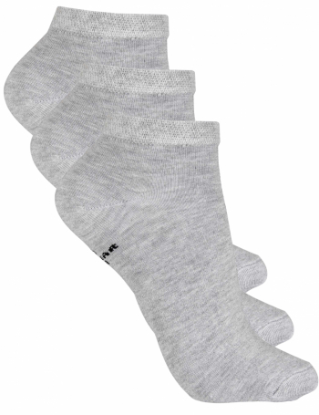 Bambusstrømper til sneakers, grå, 3-pak i gruppen Bambustøj / Strømper  hos Sleep in Silk (3packgra)