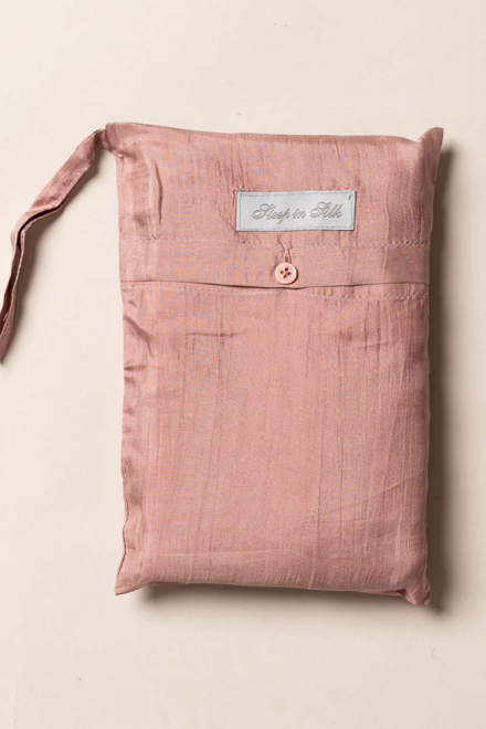 Sovepose silke 115 x 220 cm, rosa