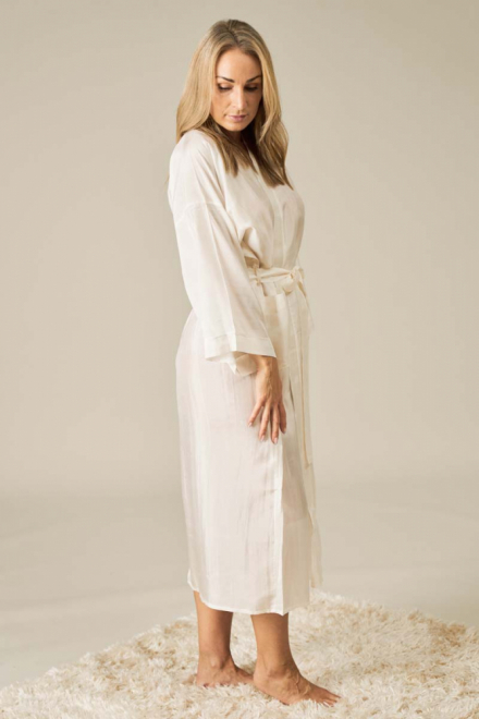 Silke Kimono, 10 momme, hvid