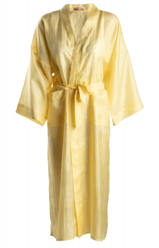 Silke Kimono, 10 momme, gul i gruppen Sovetøj / Silkekimono hos Sleep in Silk (resemorgongul32)